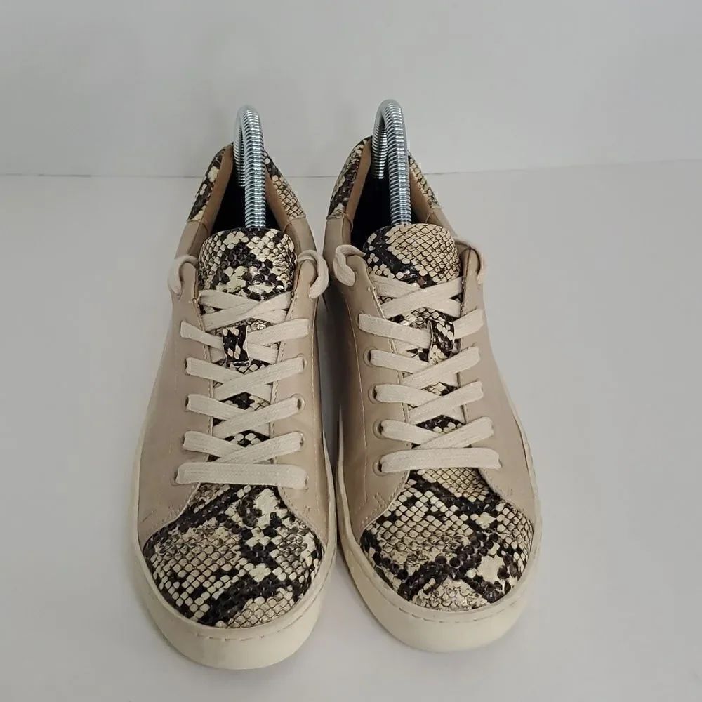 White Raven Impulse Faux Leather Python Sneakers Size 6.5 - Picture 2 of 11